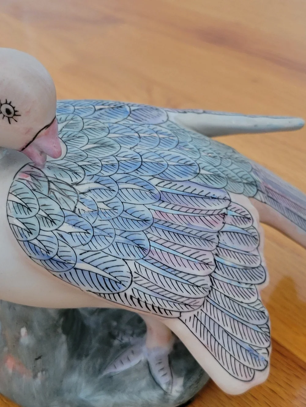 Decorative Dove Figurines in Blue and Pink- New-2/$19